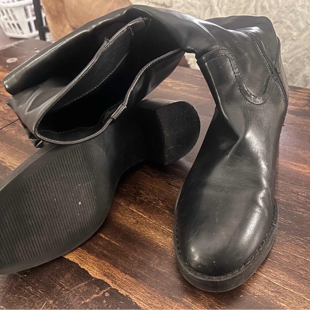 Tall boots faux leather